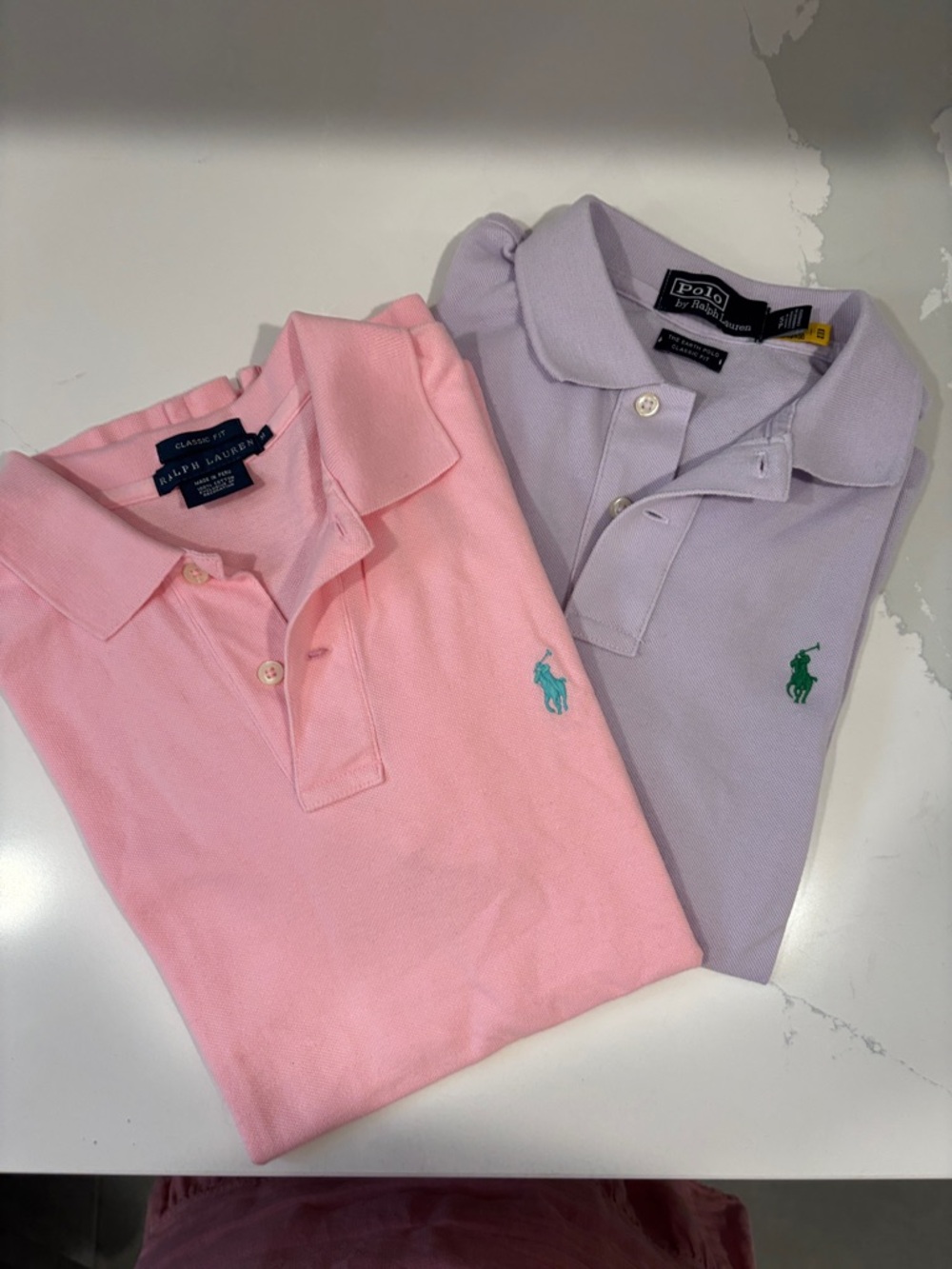 Ralph Lauren Pink & Lavender Polo Classic Fit Shirts Size Sm & Med